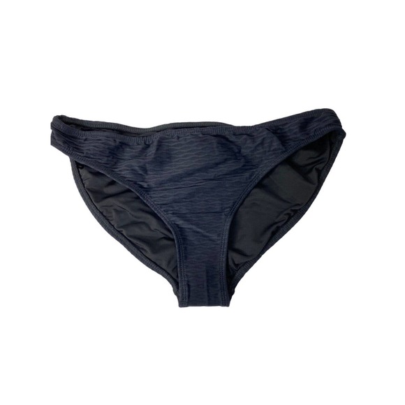 NWT Shoshanna Womens Classic Bikini Bottoms Size Large Textured Ribbed Black‎ - Picture 2 of 10